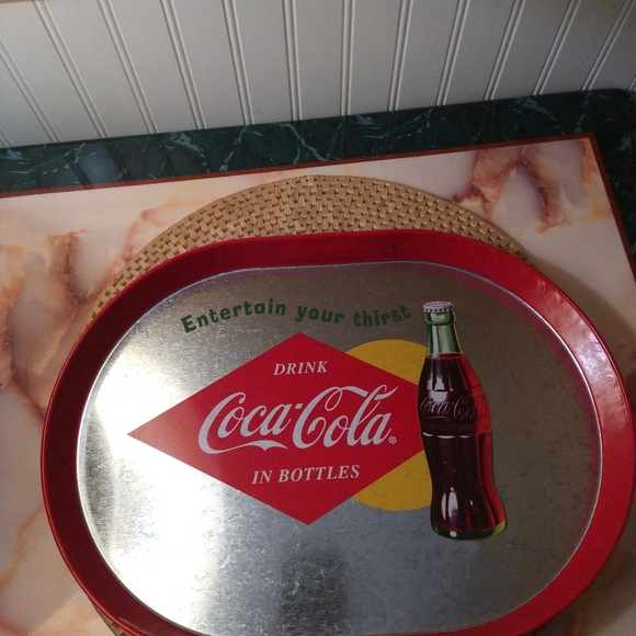 Coca Cola Metal Oval Tray - Picture 8 of 8